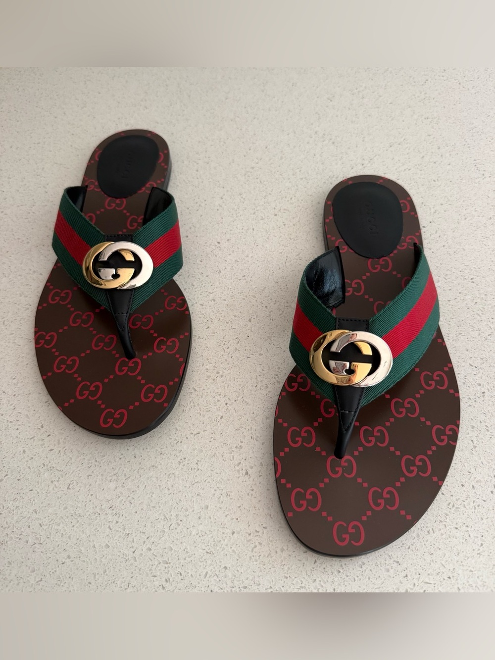 Gucci Kika GG Web Flip Flop EU 39.5 US 9.5 - Picture 5 of 7
